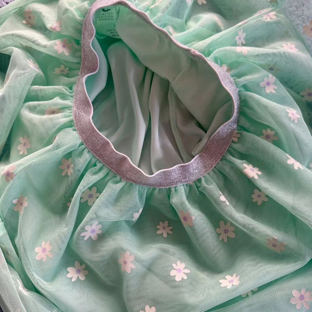 Disney NWOT Princess Tutu Green Sheer Skirt Size 5T - Picture 2 of 5